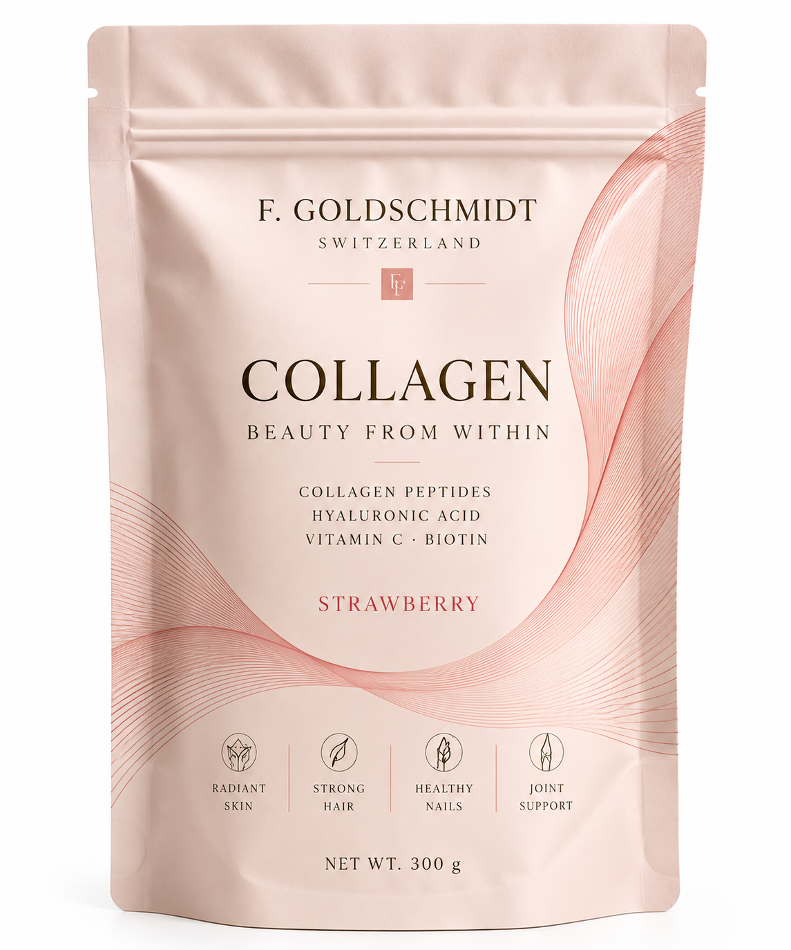 Swiss Collagen Strawberry in refined presentation jar